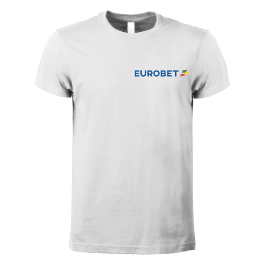 t-shirt maglietta eurobet bianca personalizzabile logo lato cuore