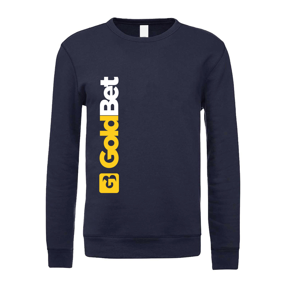 felpa girocollo goldbet blu navy logo verticale