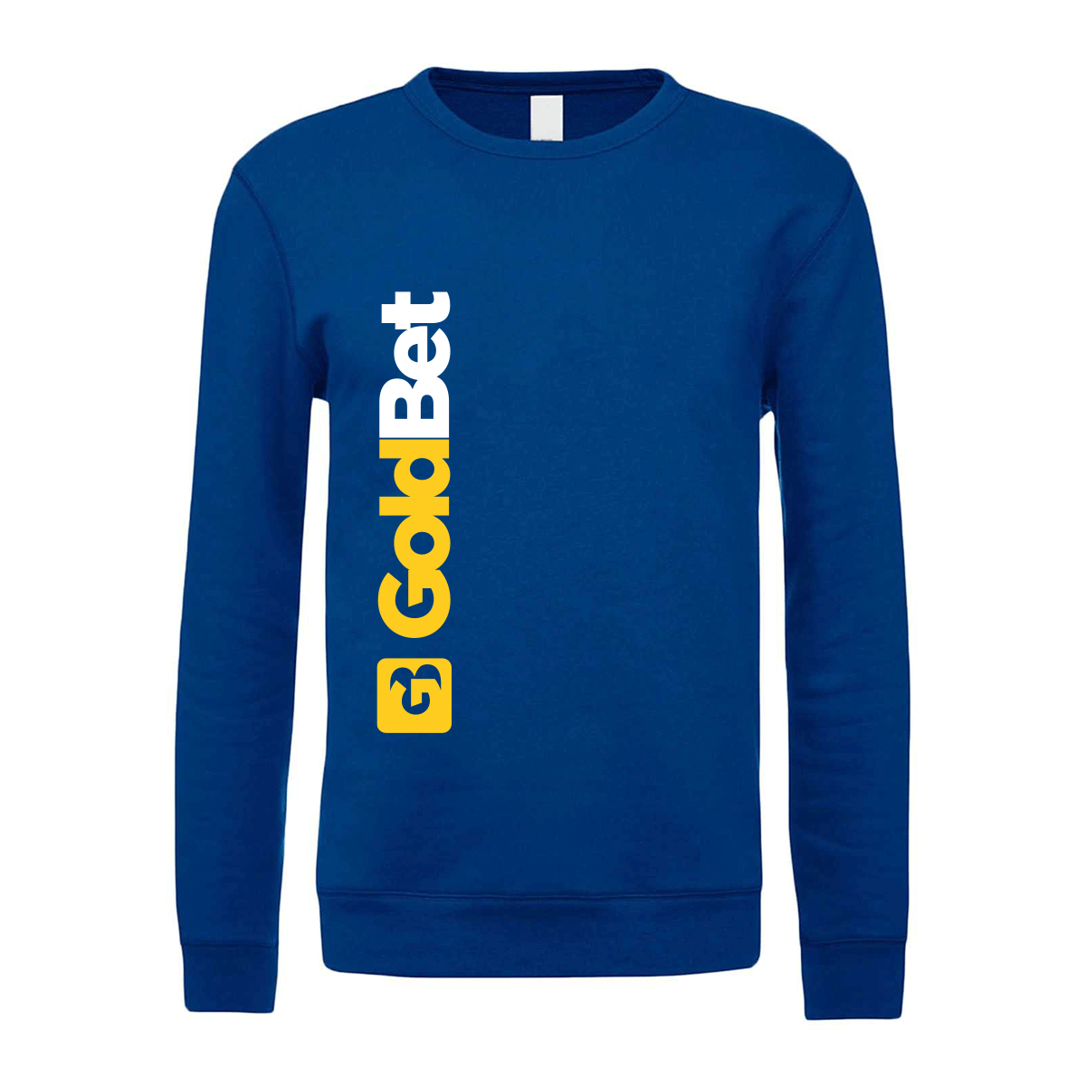 felpa girocollo goldbet blu royal logo verticale