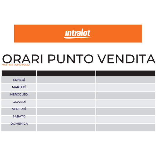 Pannello forex 2mm per esterno/interno Orari Punti Vendita formato A4 Intralot