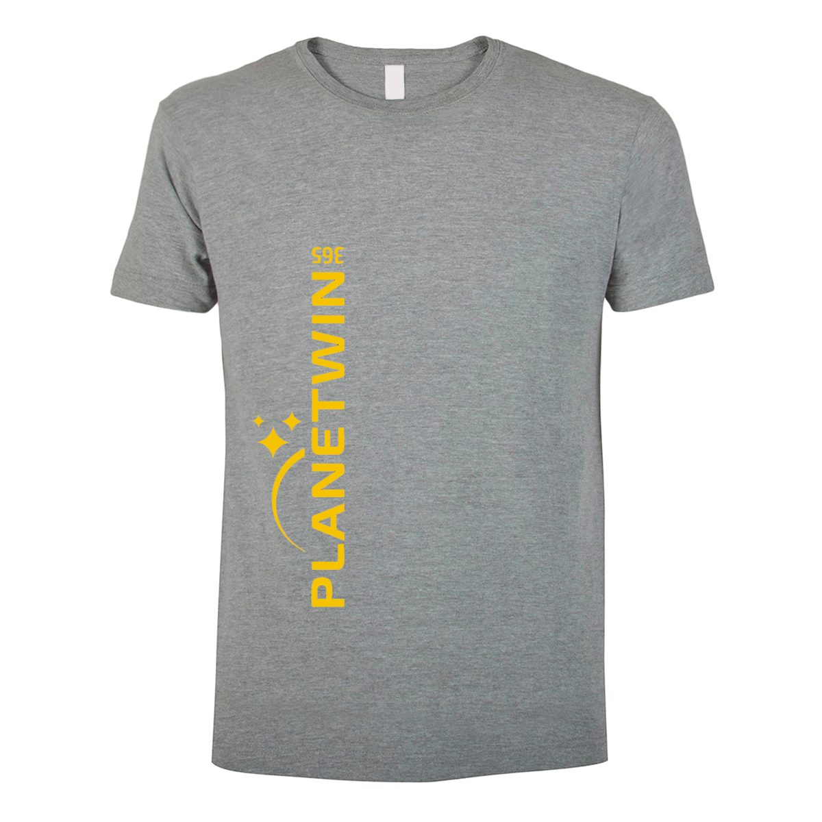t-shirt maglietta planetwin 365 grigia personalizzabile logo verticale
